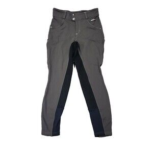 Kerrits Woman’s Equestrian Crossover Full Seat Breeches Olive/Black Sizes XSmall